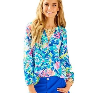 NWT Lilly Pulitzer Elsa Top Dive In Sz S